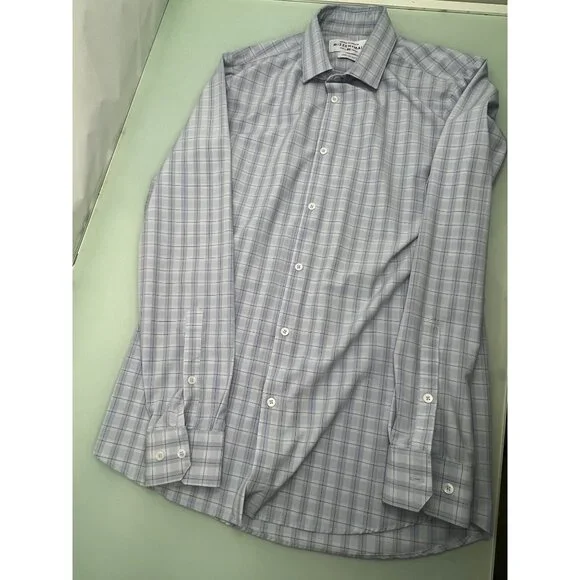 Mizzen + Main Performance Shirt Mens Large Tall Trim Fit LT Non Iron Stretch - Picture 1 of 8
